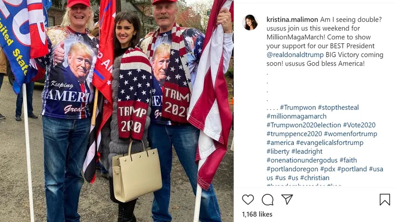 La un miting al lui Trump. Sursa: Instagram