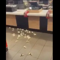 Al treilea McDonald's umplut cu șoareci - Foto: captură video X/ Oli London