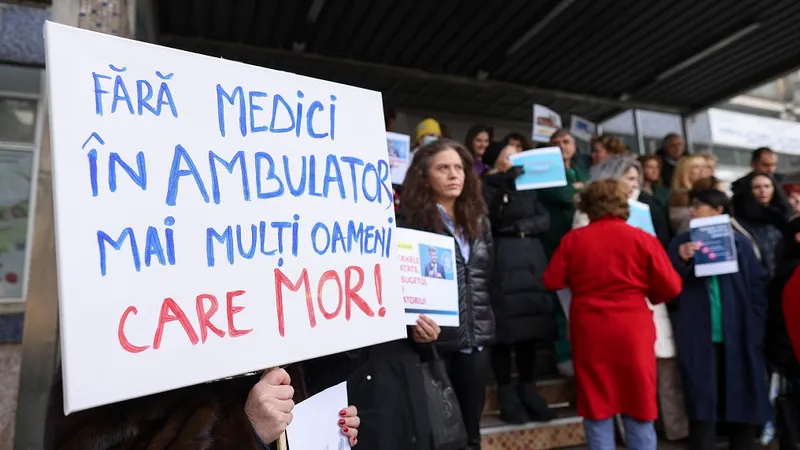Medicii protestează FOTO: Inquam Photos / Sabin Cirstoveanu