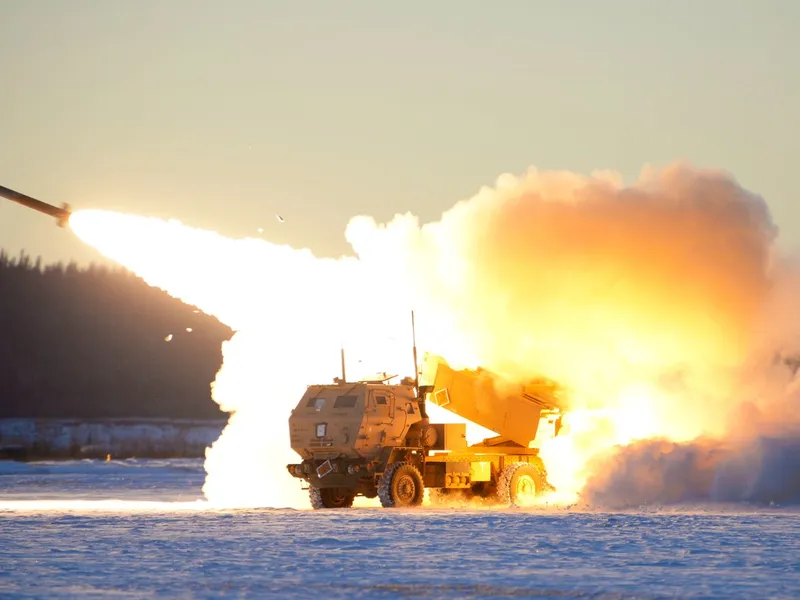 Momentul în care artileria rusă este nimicită de sistemele HIMARS - FOTO: Profimedia