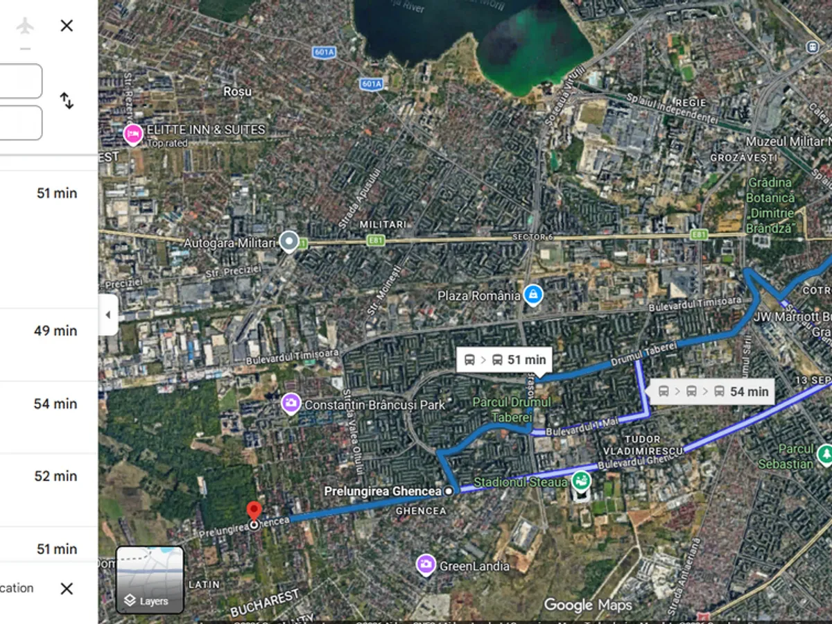 Drum Piața Romană - Prelungirea Ghencea - Foto: Google Maps