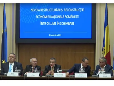 Președintele Camerei de Comerț și Industrie a României (CCIR), Mihai Daraban, a participat la conferința „Nevoia restructurării şi reconstrucţiei economiei naţionale româneşti într-o lume în schimbare" Foto: CCIR