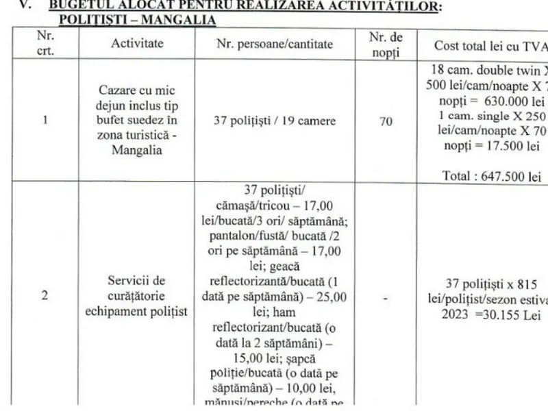 MAI dă 3,5 milioane de lei pe cazarea personalului detașat pe Litoral - Foto: replicaonline.ro