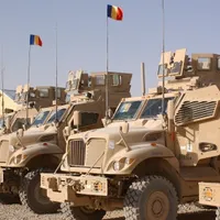 Vehicule militare românești în Afganistan/FOTO: news.ro