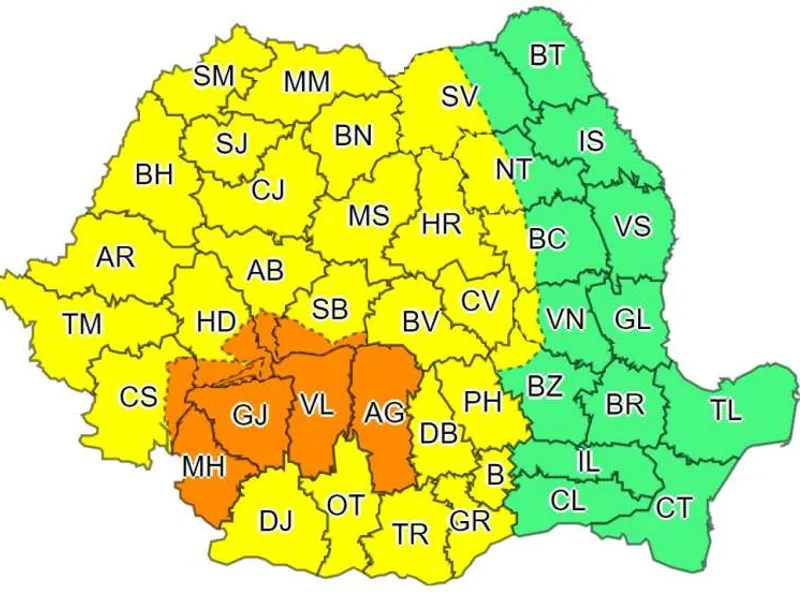 Avertizate METEO / Foto: meteoromania.ro