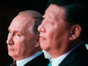 Vladimir Putin și Xi Jinping   Foto: Mihail Klimentiev/Tass/Getty Images