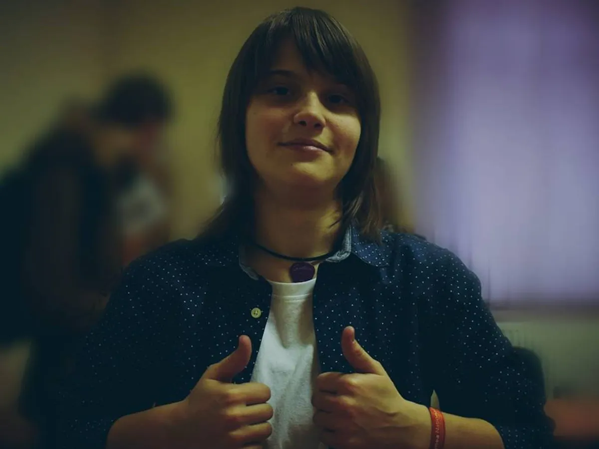 Andy Varga, de 17 ani, din Satu Mare, a protestat la simularea examenului de Bacalaureat