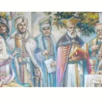 Pictură cu Ion Doldurea şi fii - Foto: Digi24/imagini amator