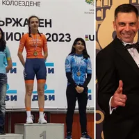 Ingrid (centru), fata ministrului Eduard Novak, campioană la ciclism în Bulgaria. Tatăl a fost și președinte al Federației de Ciclism, dar România nu are velodrom Foto: Facebook