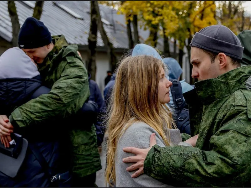 Soldații ruși pleacă pe front/Foto: Anadolu