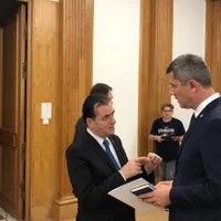 Președintele PNL, Ludovic Orban și președintele USR, Dan Barna/FOTO: Digi24