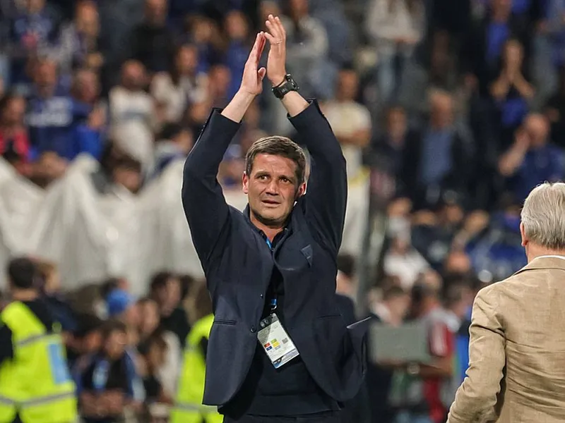 Antrenorul Cristian Chivu, după meciul dintre Atalanta Bergamo şi Parma - Foto: Profimedia Images