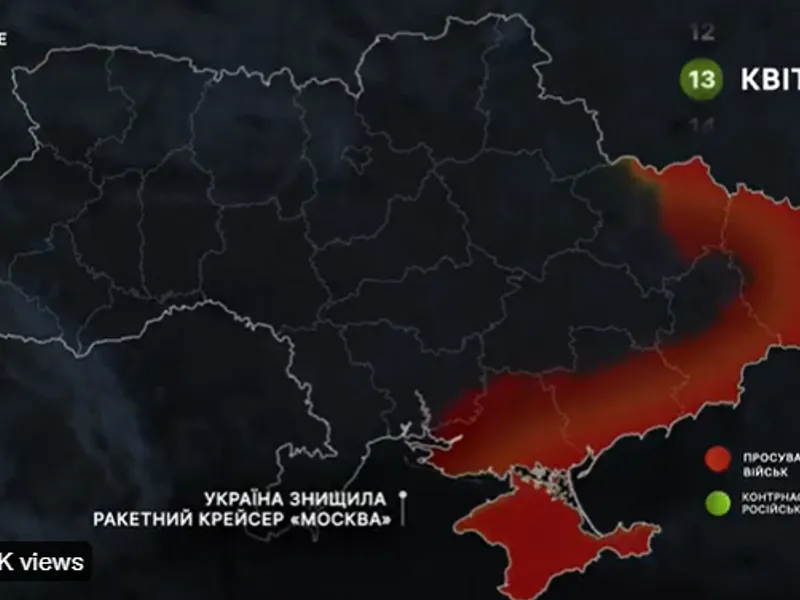 Forţele ruse controlează în prezent „circa 20%” din teritoriul ucrainean, adică aproape 125.000 km2/Foto: Twitter/ Nexta TV