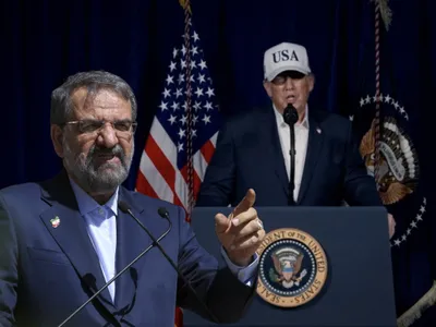 Mohsen Rezaei și Donald Trump - Foto: Profimedia images