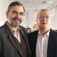 Dr. Răzvan Constantinescu și Iulian Capsali, celebru conspiraționist rusofil// Foto: Facebook/ Răzvan Constantinescu