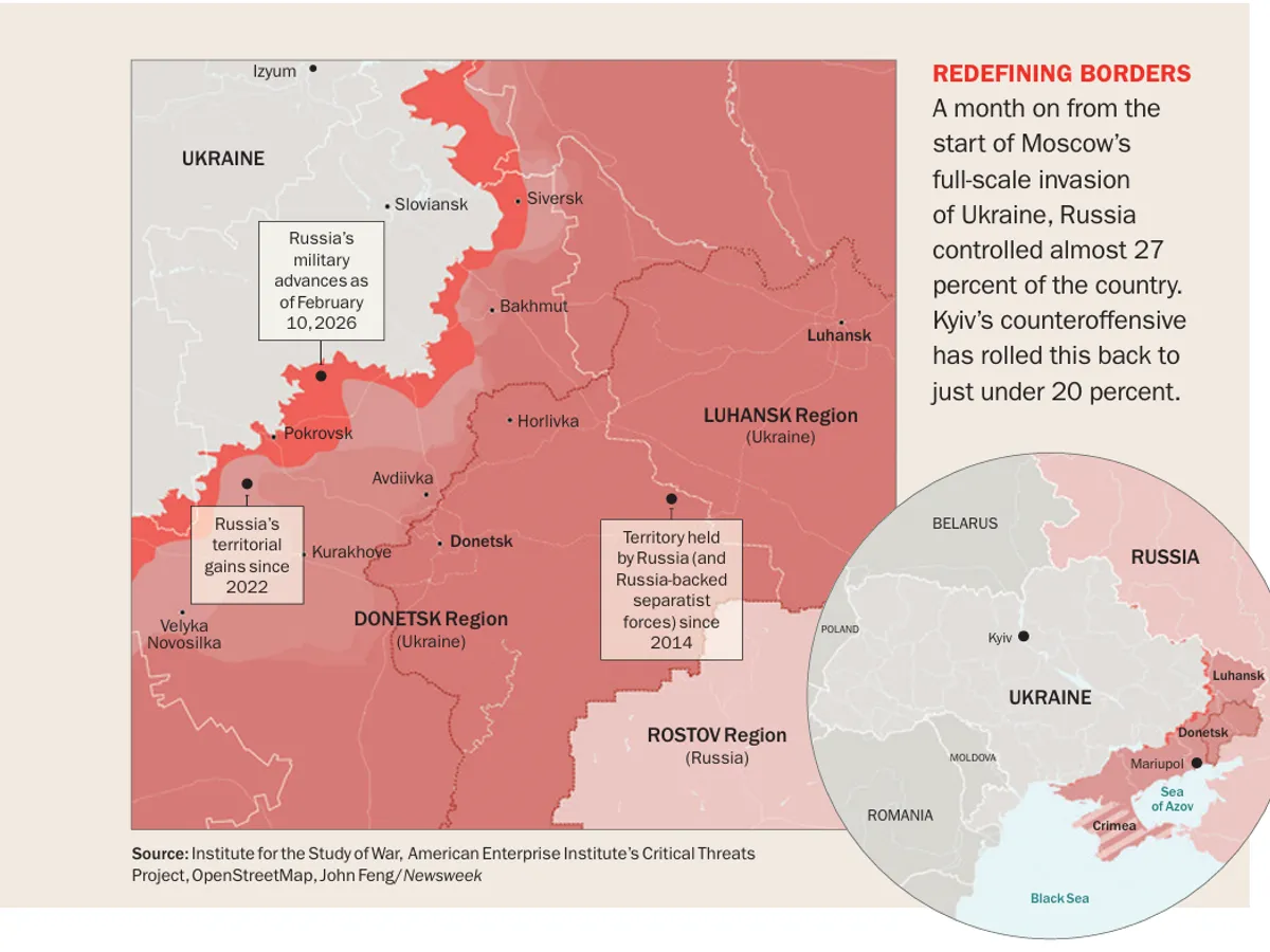 Redesenarea granițelor Ucrainei Sursa: Newsweek