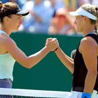 Kerber și Halep - FOTO: playsport