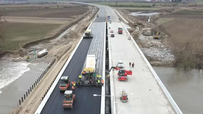 Pe Autostrada Sebeș – Turda abia se asfaltează podul peste Mureș / aiudinfo.ro