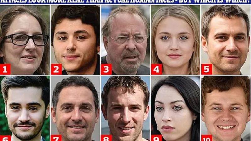 Ce fețe crezi că sunt umane și care au fost create cu Inteligență Artificială Foto: Dailymail.com
