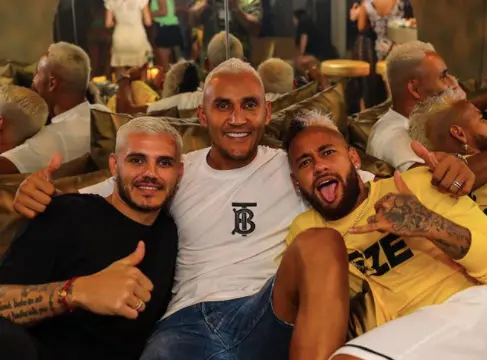 Icardi, Navas și Neymar în Ibiza/FOTO: Twitter