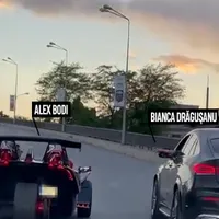 Bianca Drăgușanu și Alex Bodi s-au întâlnit în trafic. / FOTO: cancan.ro