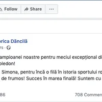 Mesajul Vioricăi Dăncilă pe Facebook/FOTO: Facebook.com