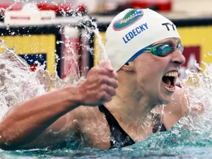 Nou record mondial la înot, 800 metri liber, stabilit de Katie Ledecky la 28 de ani: 8:04.12 - Foto: Profimedia Images