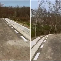 VIDEO O primărie din România a construit un drum care se termină într-o râpă. Cum motivează edilul? - Foto: Ziarul de Iași/ Colaj