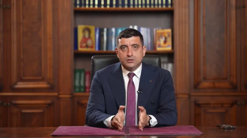 Aroganta lui Simion. A transmis din biblioteca lui Georgescu un mesaj înregistrat după exit poll - Foto: Facebook / George Simion