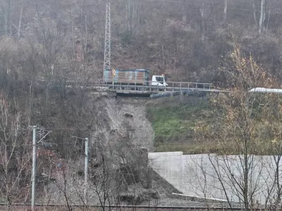 DN1 riscă să se surpe la Comarnic - Foto: Facebook