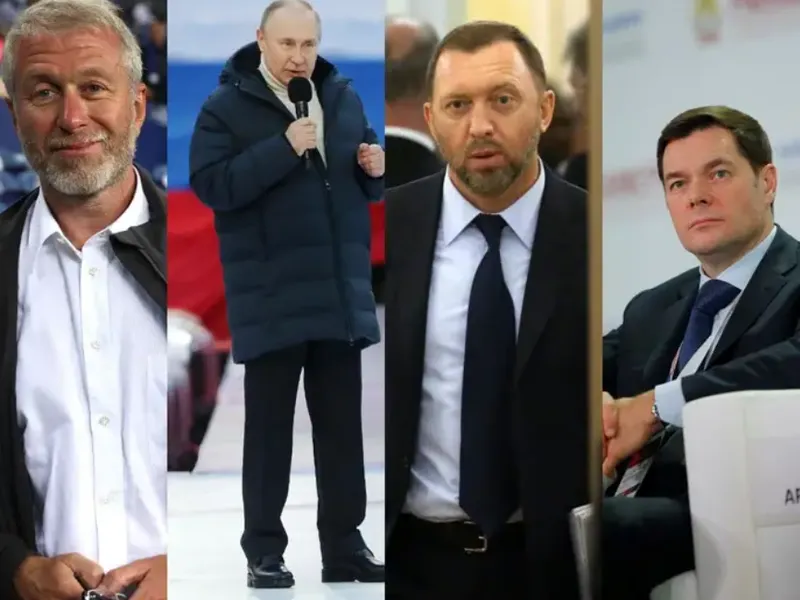 Roman Abramovich, Vladimir Putin, Oleg Deripaska și Alexei Mordashov/ Colaj foto: Business Insider