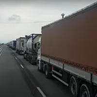 Trafic blocat în Vama Giurgiu - Foto: captură video YouTube/Mihai Ionel