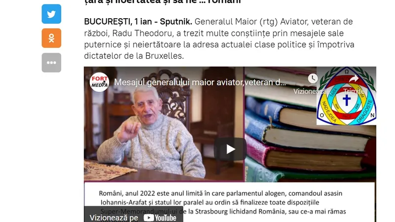 Theodoru, lăudat în Sputnik.