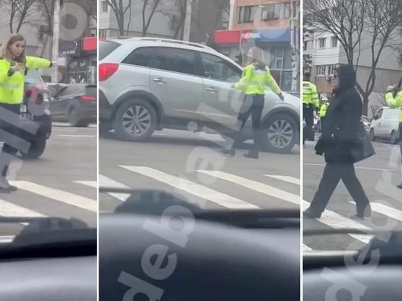 O polițistă, subinspector la Biroul Rutier din cadrul IPJ Brăila, a devenit virală pe rețelele de socializare, după ce a făcut „spectacol de pantomimă” încercând să dirijeze circulația într-o intersecție. / Foto: debraila.ro