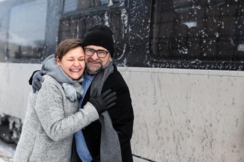 Pensionari la pensie, iarna - Foto: Freepik