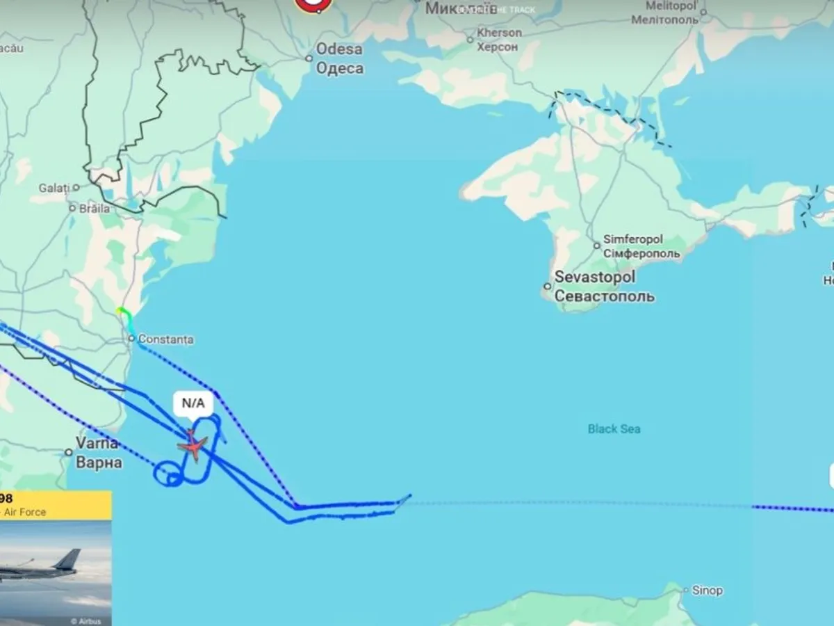Operațiune aeriană SUA-Franța majoră în Marea Neagră, la 14 noiembrie - Foto: ItaMilRadar
