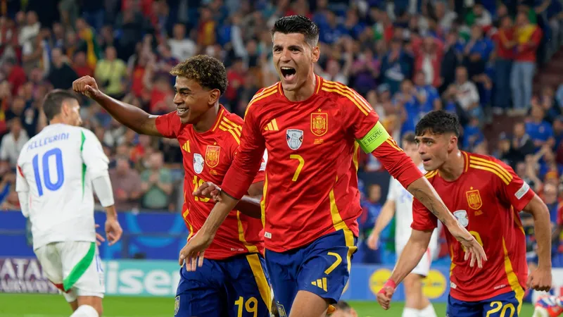Spania câștigă Grupa B și se califică în optimi la EURO 2024 după victoria cu 1-0 în fața Italiei - Foto: Profimedia images