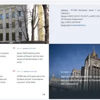Site-ul Ambasadei Rusiei la București / Foto: captură ecran