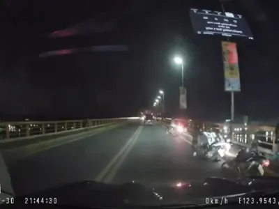 Momentul cutremurului din Filipine, pe podul din Cebu - Foto: captură X
