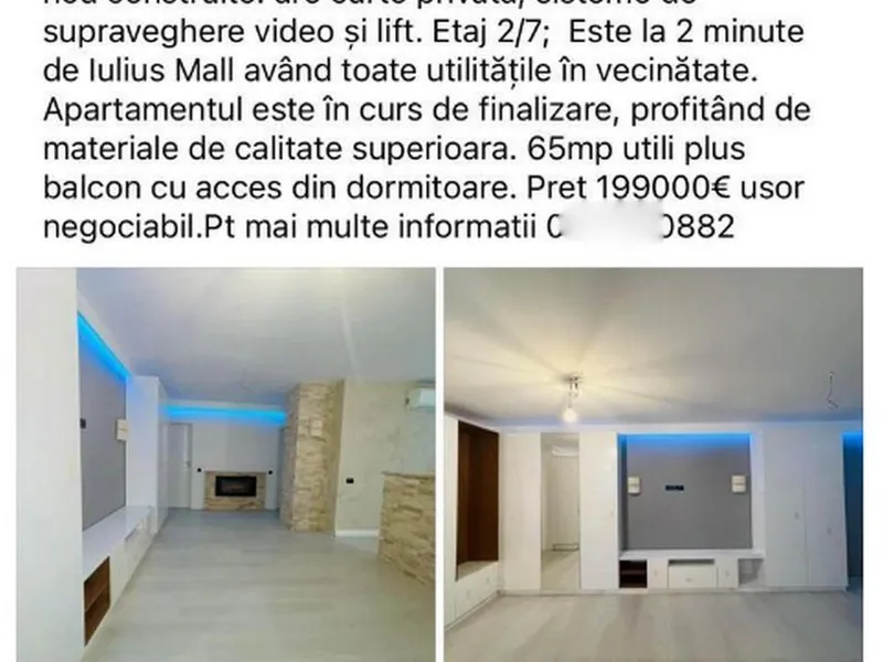 Un apartament de 65 mp în Cluj, cât unul de 120 mp pe Coasta de Azur - Foto: stiridecluj.ro