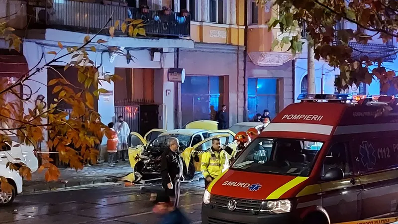 Un taxi a intrat frontal într-un autobuz STB și a luat foc: șoferul mort, 4 clienți la spital. / Foto: infotraficromania.ro