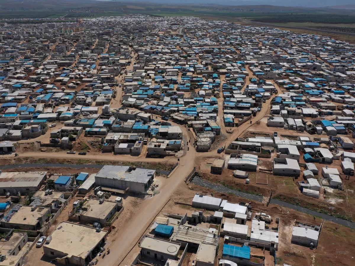 Tabără de dislocați în Idlib, nordul Siriei/Foto: aa.com.tr