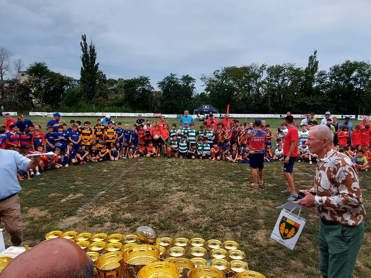 560 de copii au participat la competiția națională „Legendele Rugbyului Românesc” Foto: AIRR