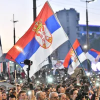 Protest în Serbia. Peste 140.000 de oameni au ieșit în stradă pentru a cere alegeri anticipate - Foto: Profimedia Images
