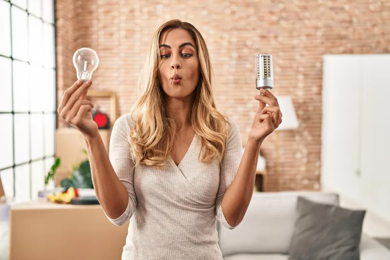 Tânără cu bec - Foto: Freepik