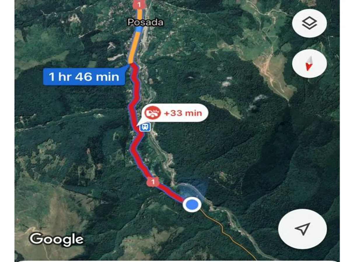 Locul unde a avut loc accidentul