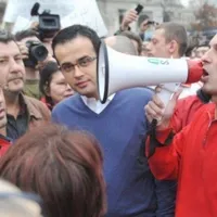 Ciutacu, Gâdea și Badea la un protest în fața CNA