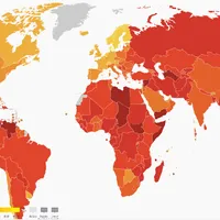 Harta corupției mondiale- Foto: Transparency International