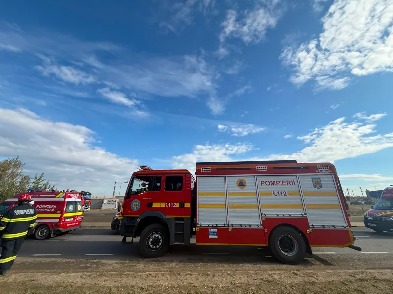 Accident pe DN7 - Foto: ISU B-IF