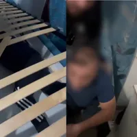 Urmărit internațional, găsit de poliție sub pat Foto: captură video